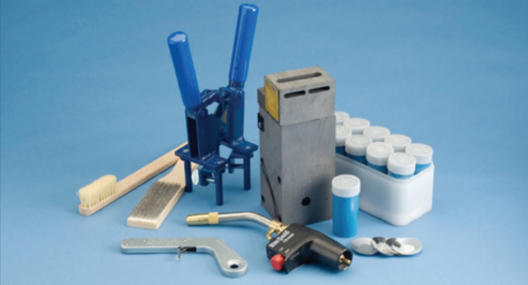 bộ khuôn hàn cadweld erico mỹ gồm khuôn hàn, tay kẹp khuôn hàn, súng hàn