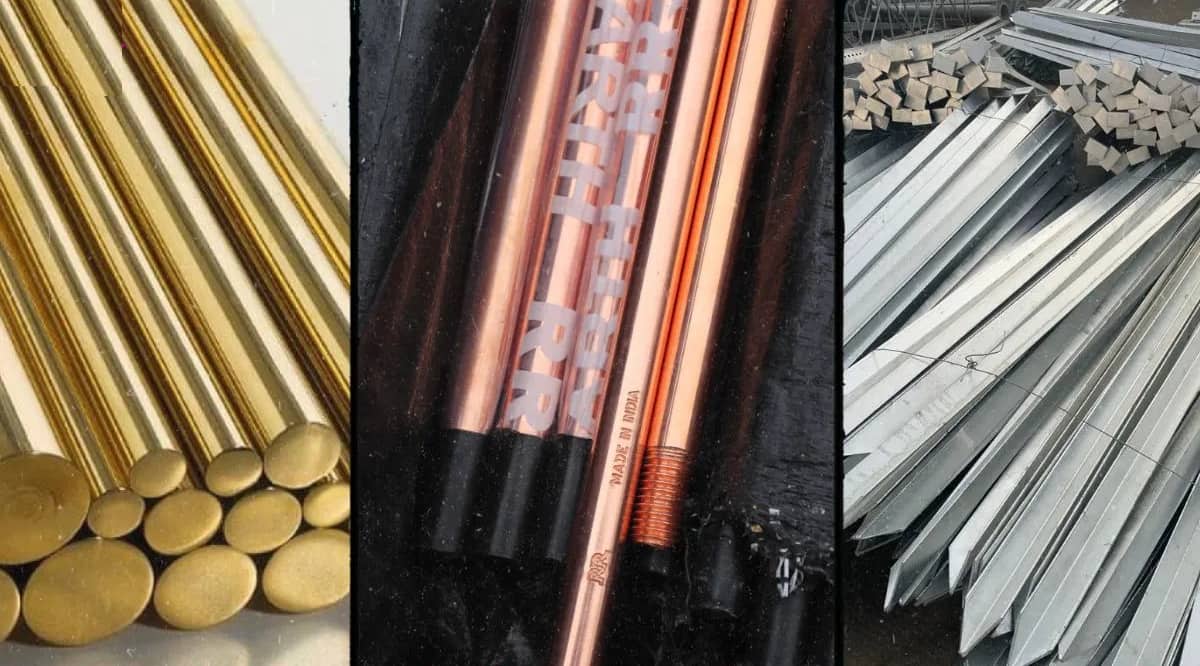 Cọc tiếp địa mạ đồng, cọc thép mạ kẽm, cọc đồng nguyên chất