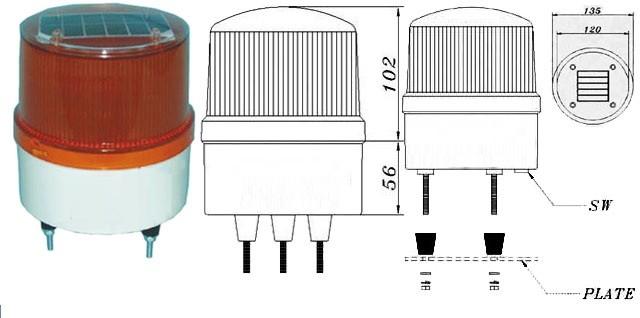 Cấu tạo đèn báo không năng lượng mặt trời