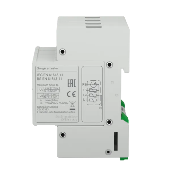 Thông số kỹ thuật thiết bị chống sét 3 pha, schneider