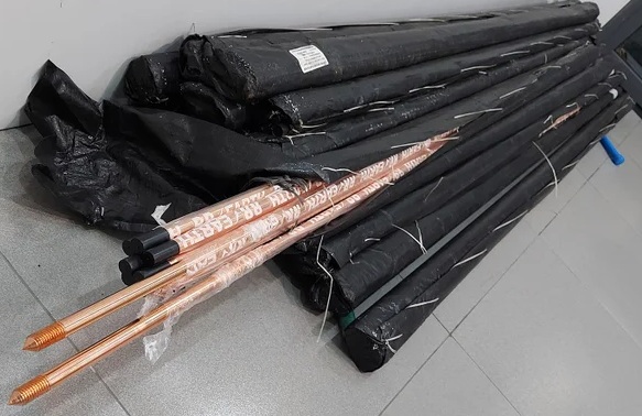 Cọc mạ đồng làm tiếp địa chống sét