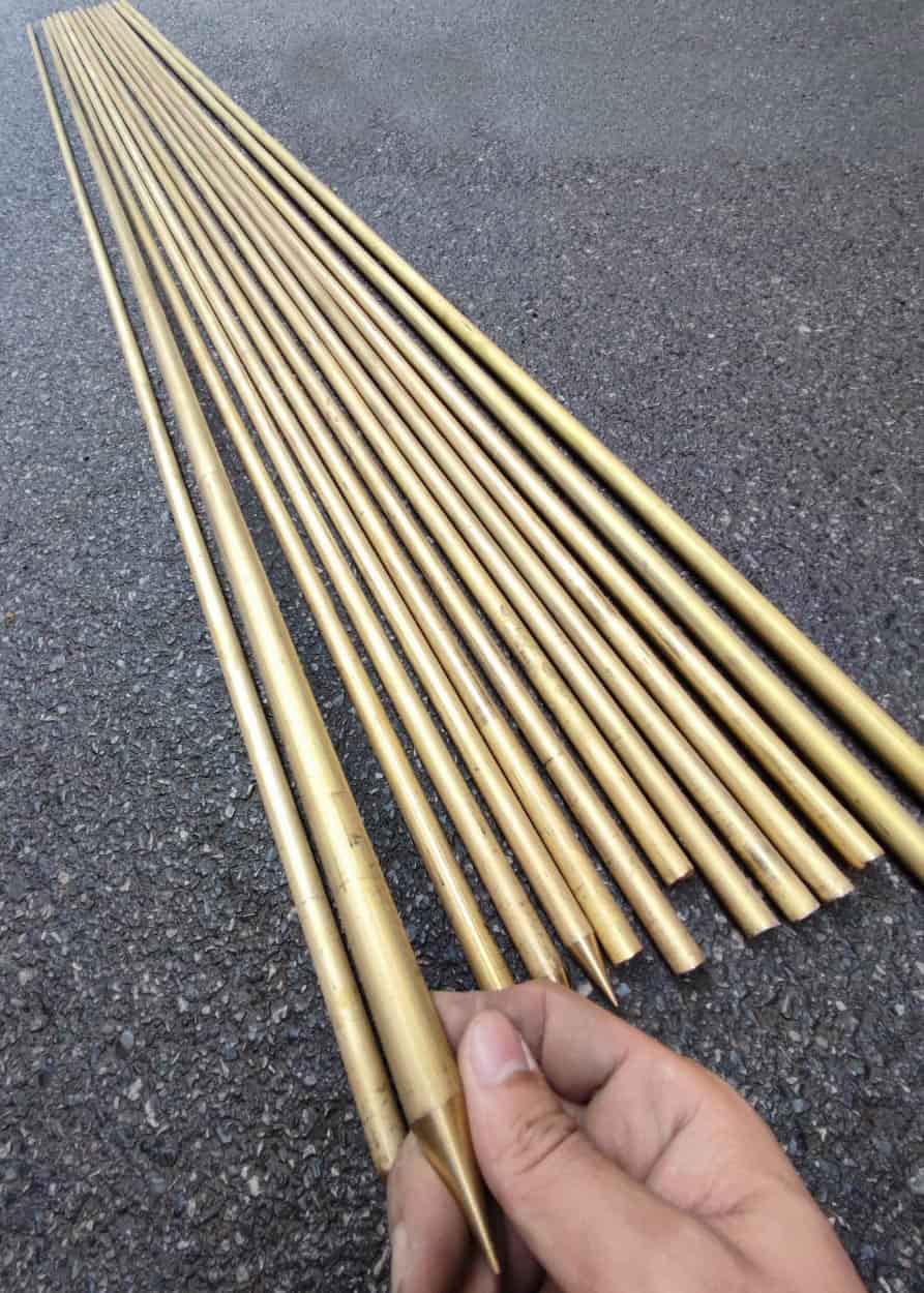 Cọc chống sét bằng đồng vàng