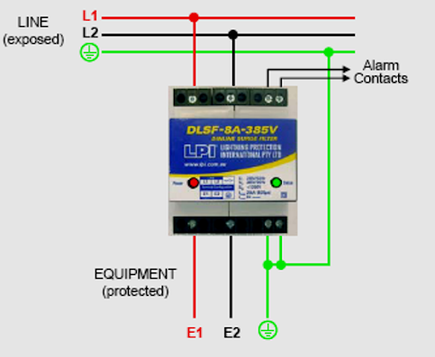 sơ đồ đấu nối thiết bị chống sét 1 pha