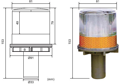 đèn báo không sử dụng năng lượng mặt trời AMC-02DL