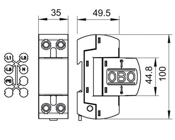 Thiết bị chống sét lan truyền OBO MC 50-B VDE