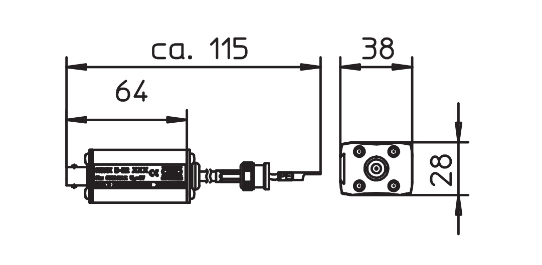 kích thước thiêt bị chống sét obo koaxb