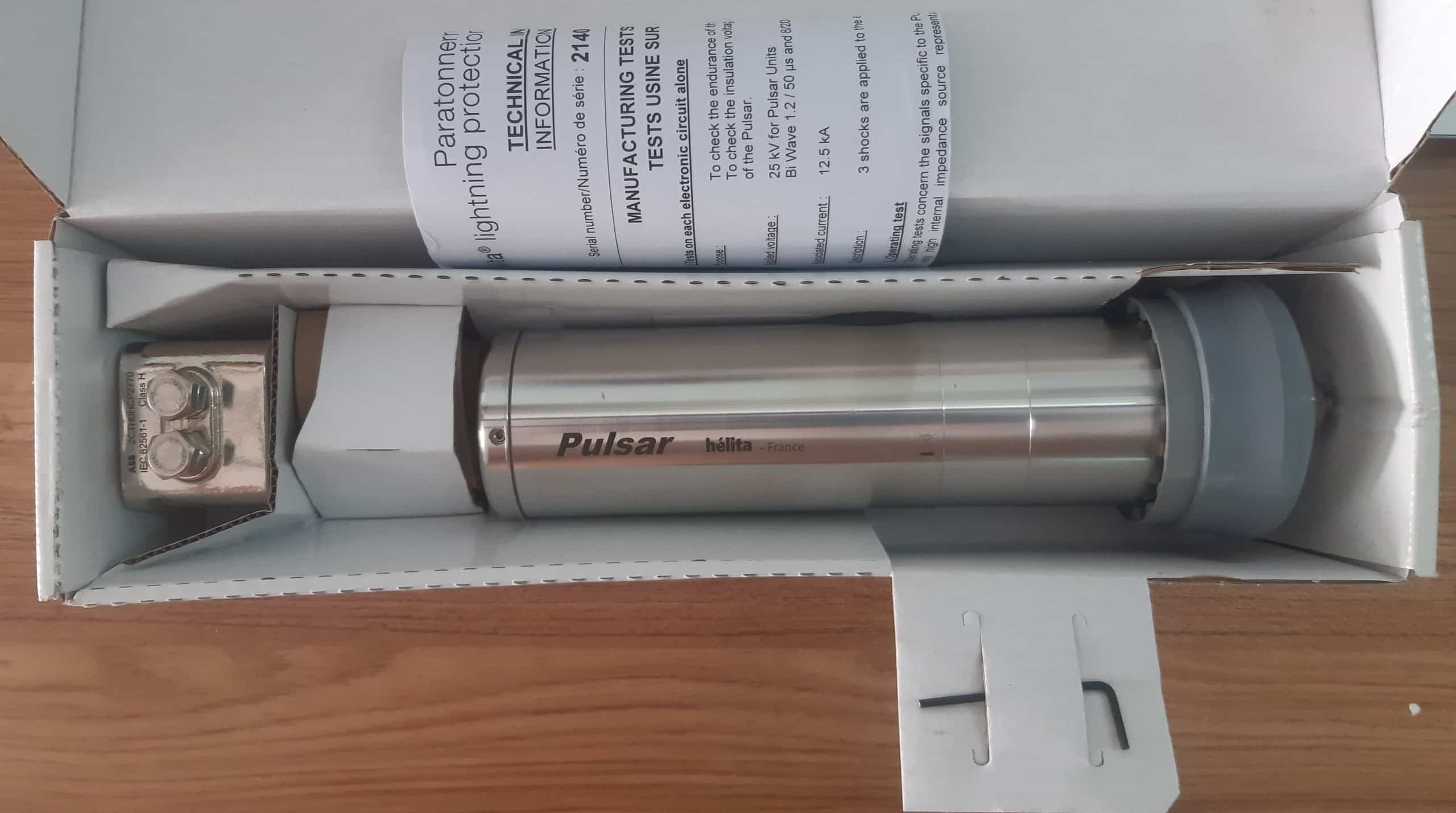 Bán kính bảo vệ kim thu sét Pulsar Pháp