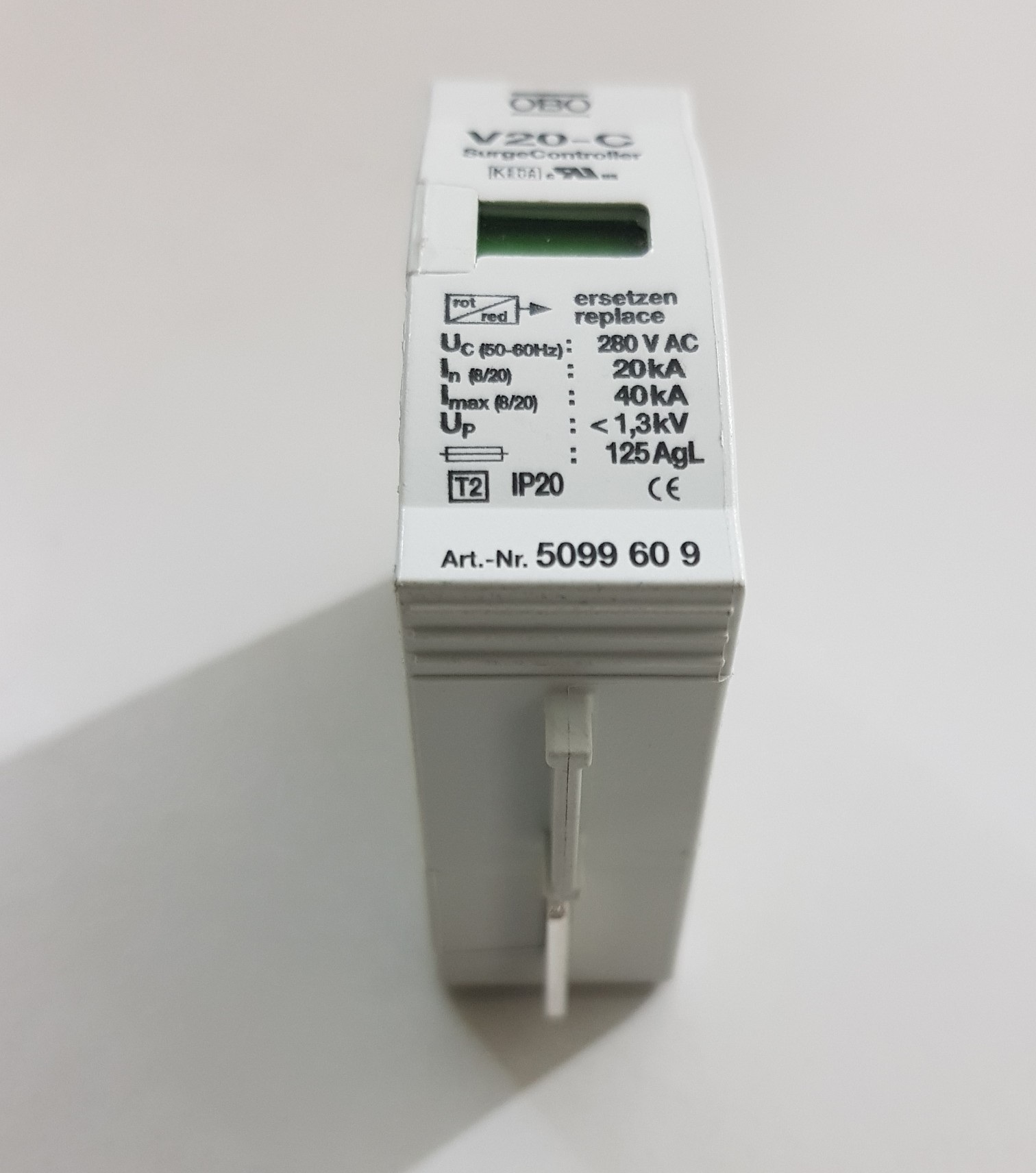 Modul thay thế chống sét 40kA-V20-C/0-385 hãng obo đức