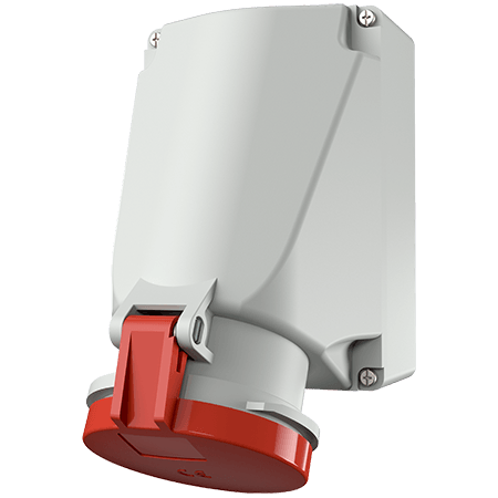 Ổ cắm công nghiệp không kín nước 3Pha- 32A - 4 chân - IP44 , mã 1373