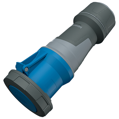 Ổ cắm công nghiệp, ổ cắm nối CEE, loại kín nước, đầu tiếp xúc chống nhiệt 1 pha - 125A - 3 chân - IP67 - Mã 3457