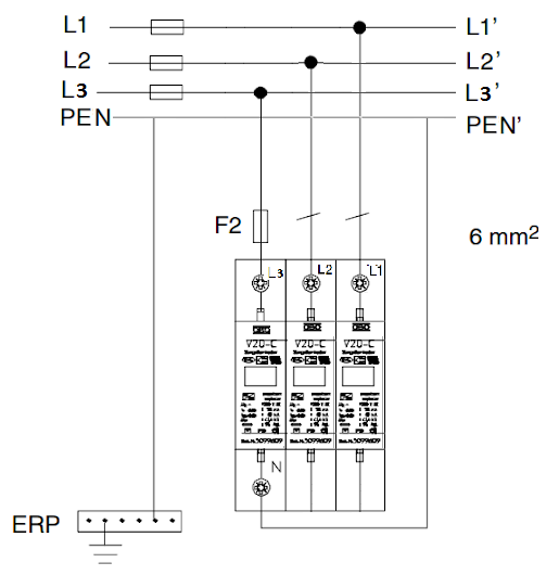 cách lắp đặt thiết bị chống sét lan truyền 3 pha V50B-C3-280