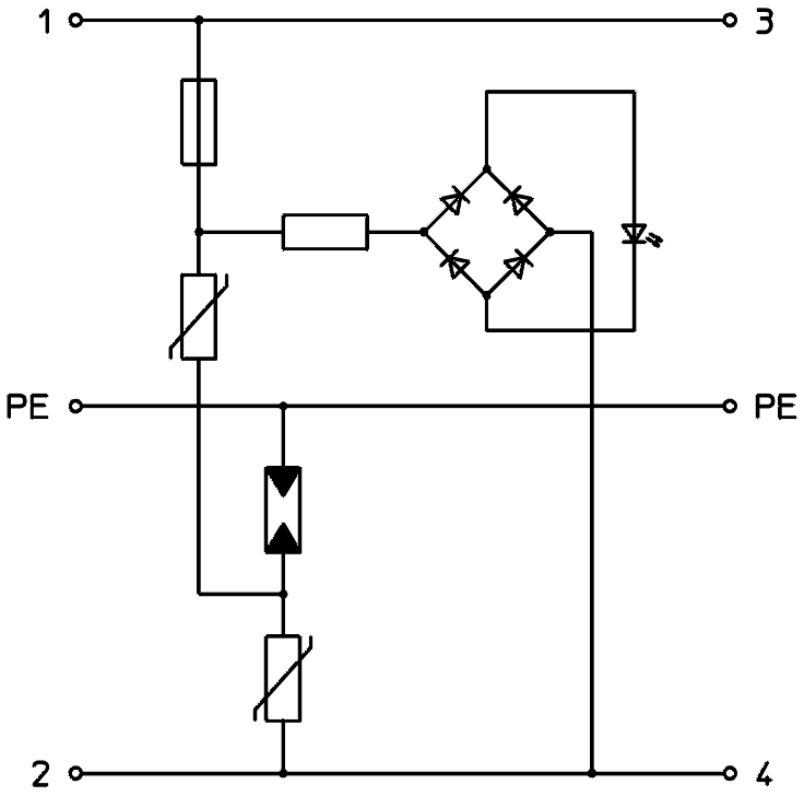 Sơ đồ lắp đặt thiết bị chống sét OBO VF230-ACDC