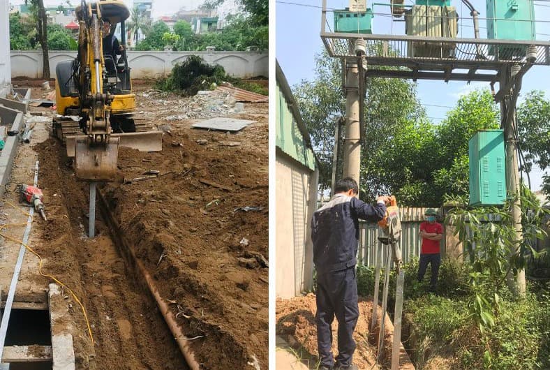 Thép V mạ kẽm làm tiếp địa trạm biến áp