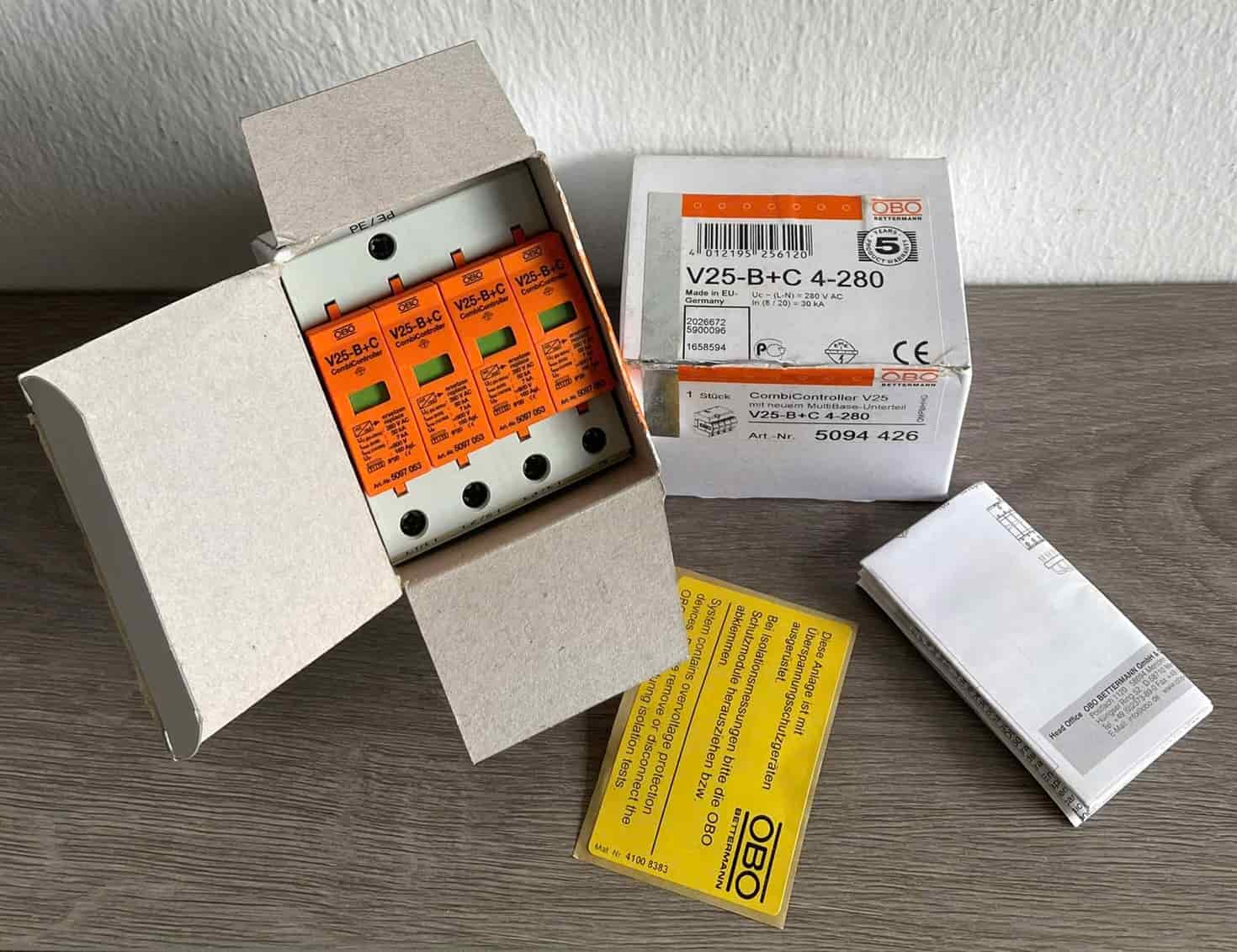 Thiết bị cắt lọc sét 4 pha: V25-B+C 4 hãng obo đức