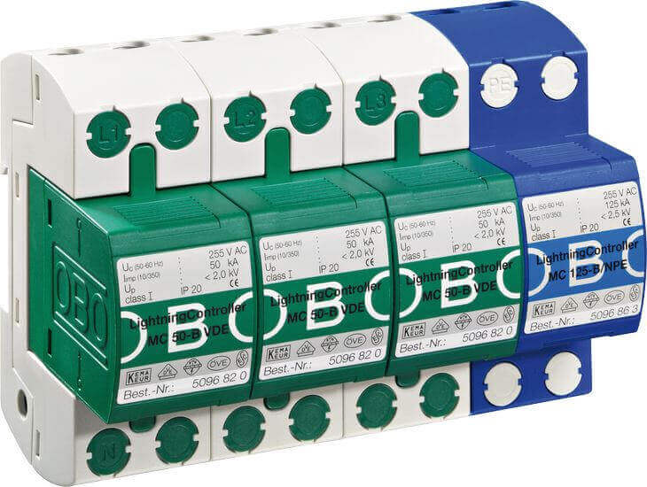 Thiết bị chống sét lan truyền 3 pha, MC 50-B 3 + 1 hãng obo đức