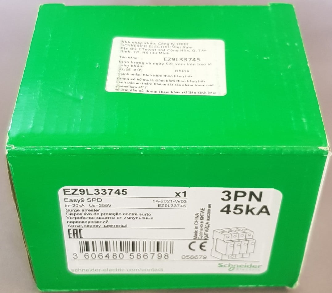 Thiết bị chống sét Schneider 3 pha cho nhà ở