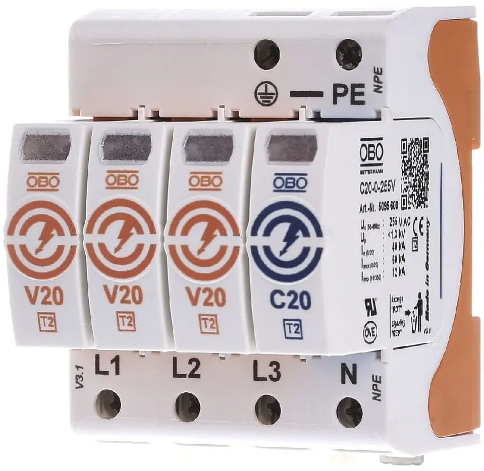 Thiết bị chống sét 3 pha type2 OBO V20-3+NPE-280 5095253
