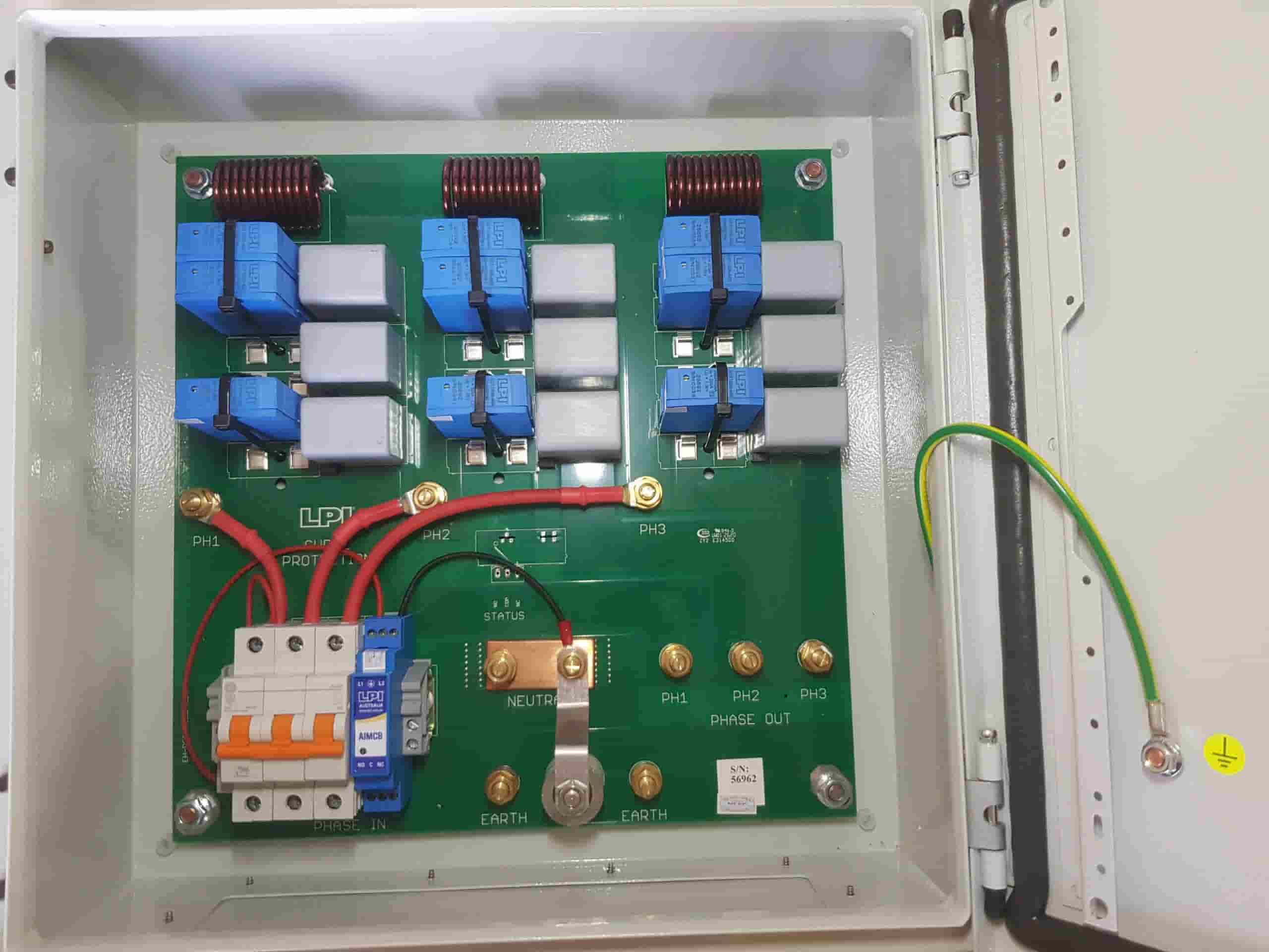 bộ chống sét 3P dòng tải 63A mã mới SF363-480-100+50-AIMCB