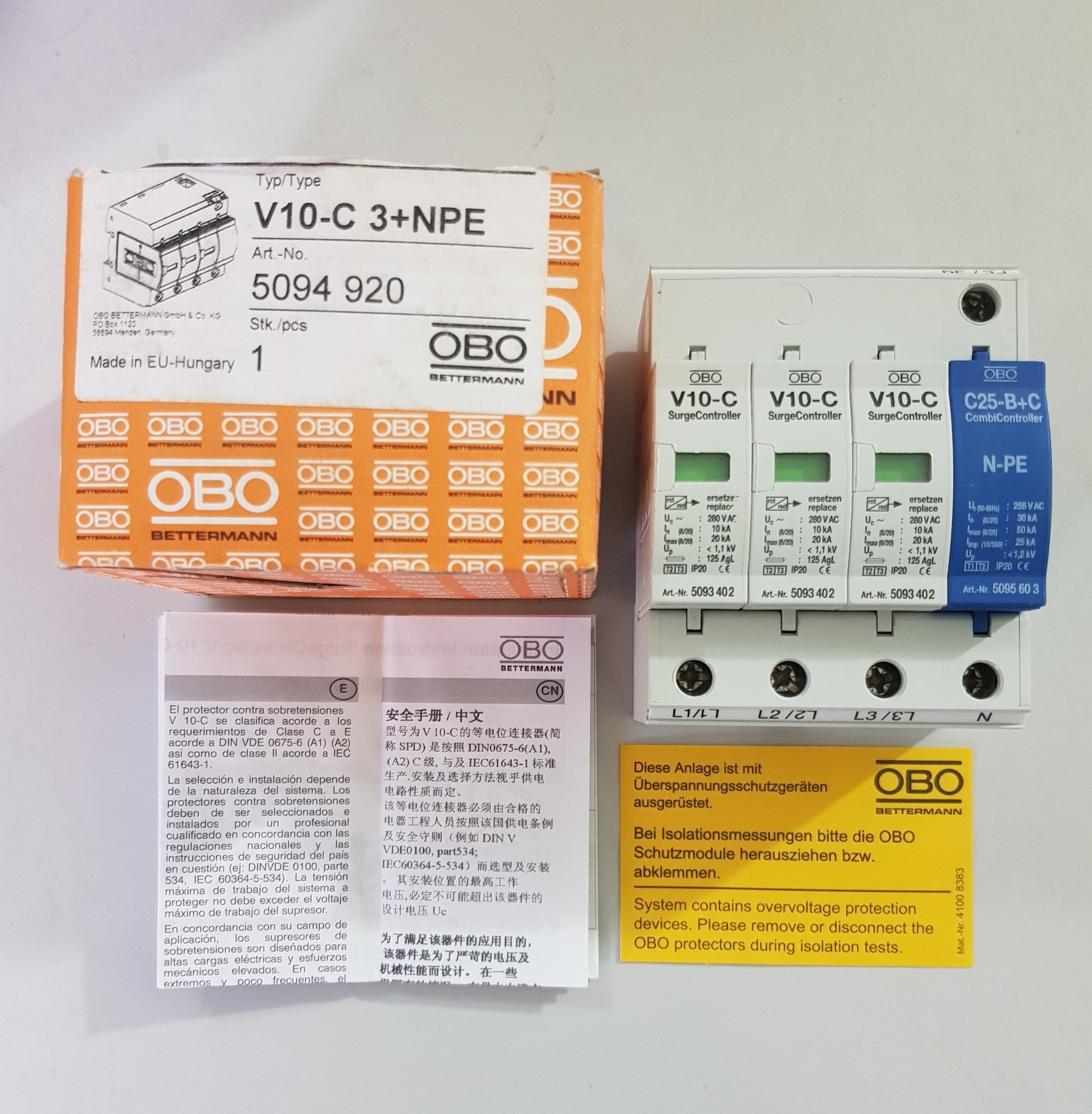 chống sét lan truyền, OBO V10 C 3+ NPE-280