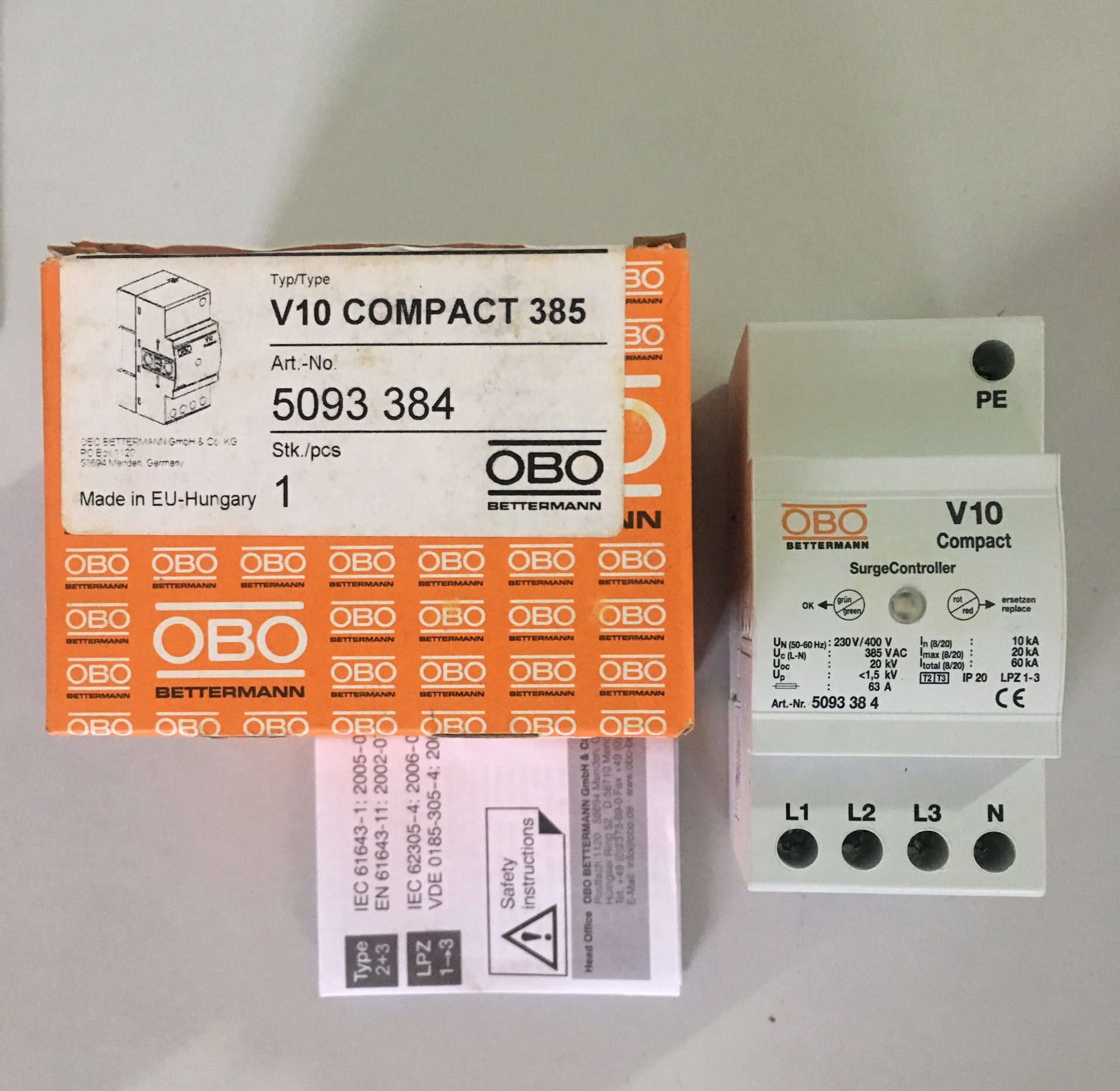 thiết bị chống sét lan truyền obo v10-compact-385