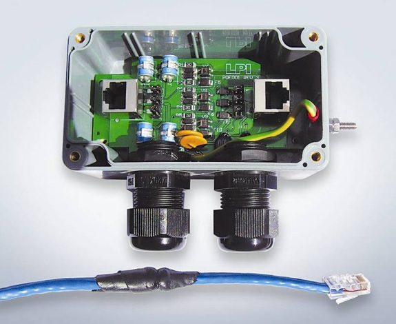 thiết bị chống sét POE RJ45 CAT5 hãng LPI Úc bảo vệ đường tín hiệu RJ45 CAT 5