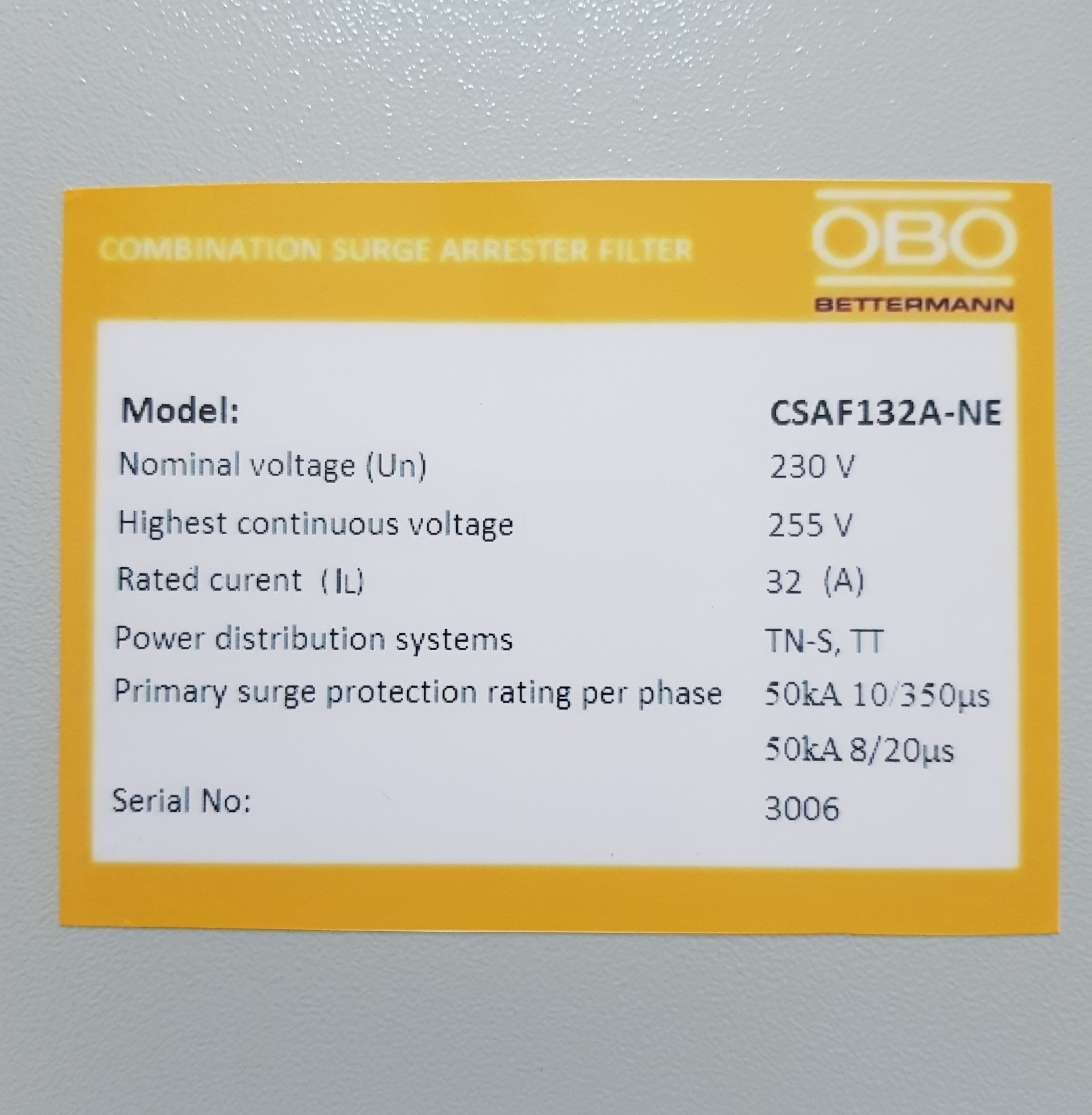 thiết bị chống sét 1 pha, CSAF132A-NE hãng obo nhập khẩu đức