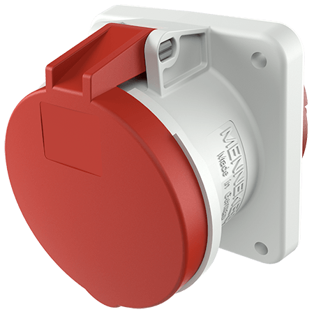 ổ cắm công nghiệp gắn âm không kín nước, dạng thẳng 3Pha-  63A - 5 chân - IP44 , mã 1252A