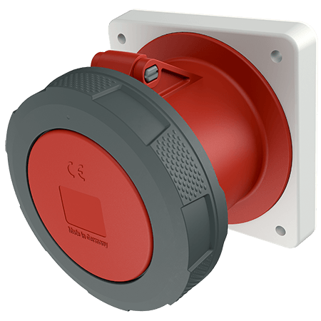 ổ cắm công nghiệp gắn âm, kín nước, dạng thẳng 3Pha -  125A - 5 chân - IP67 , mã 1461