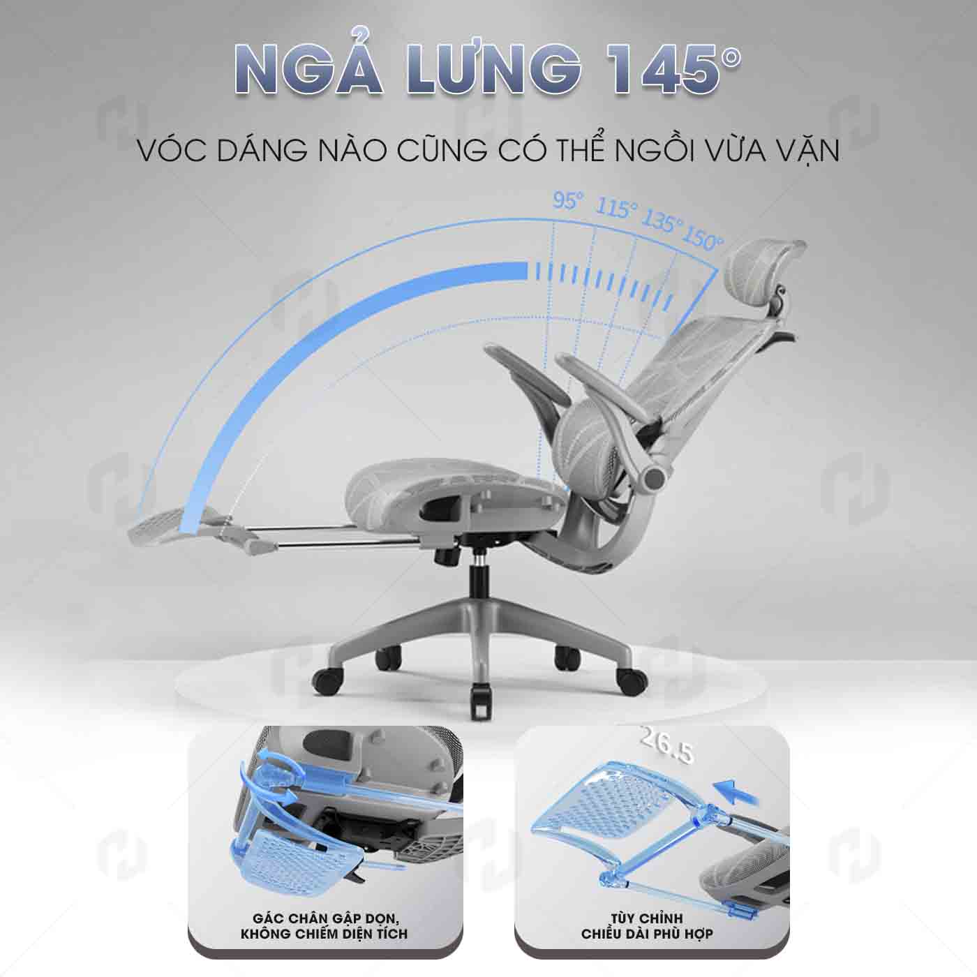 ngã lưng 145 độ