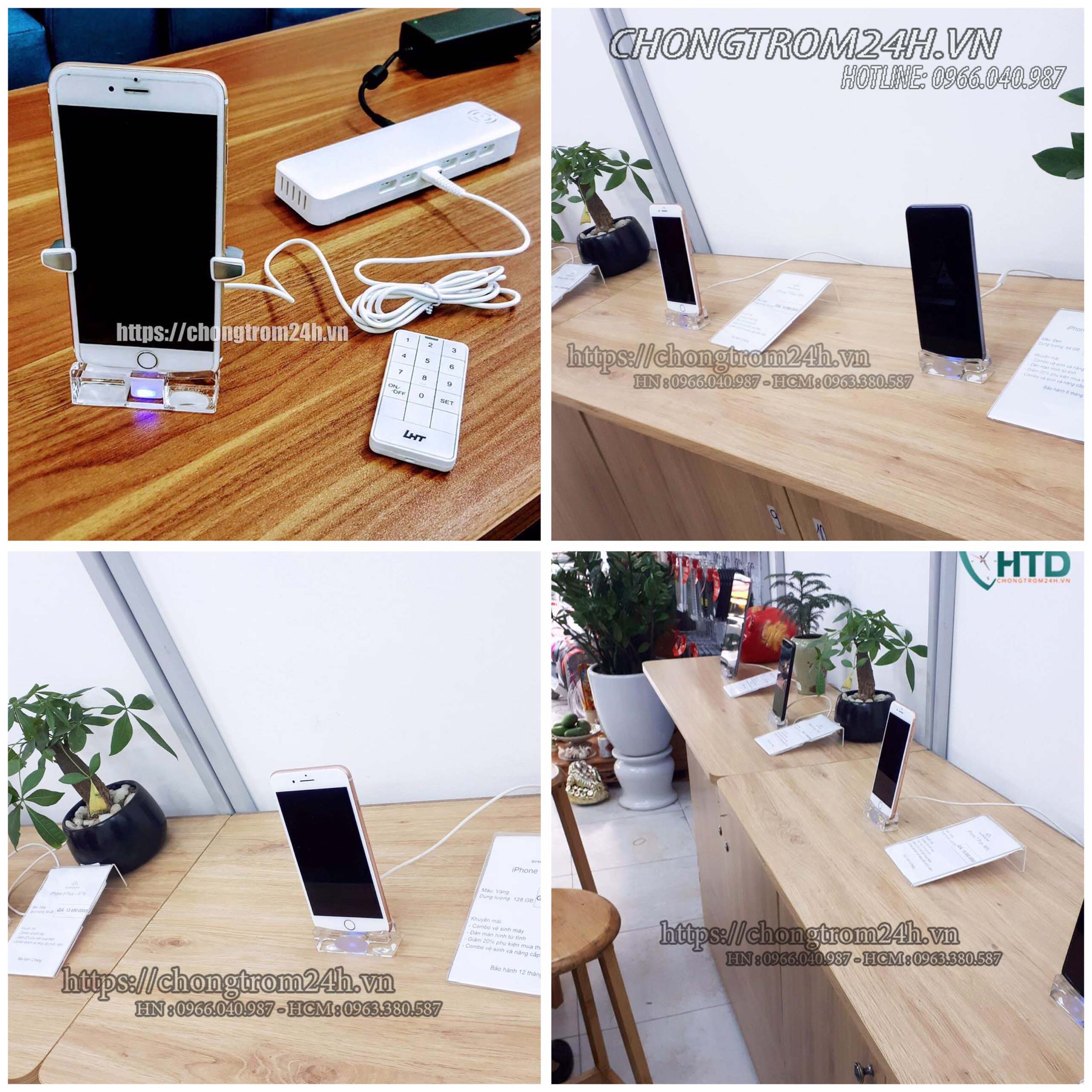 chống trộm điện thoại trưng bày