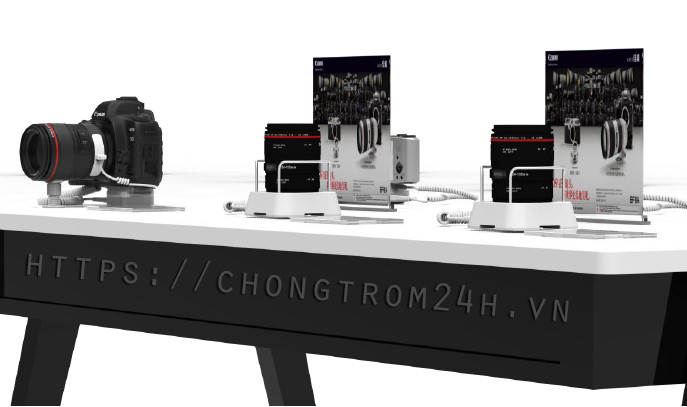 Thiết bị chống trộm độc lập cho máy ảnh và ống kính