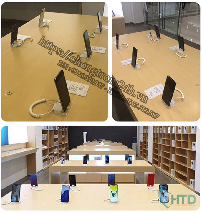 Chống trộm điện thoại trưng bày