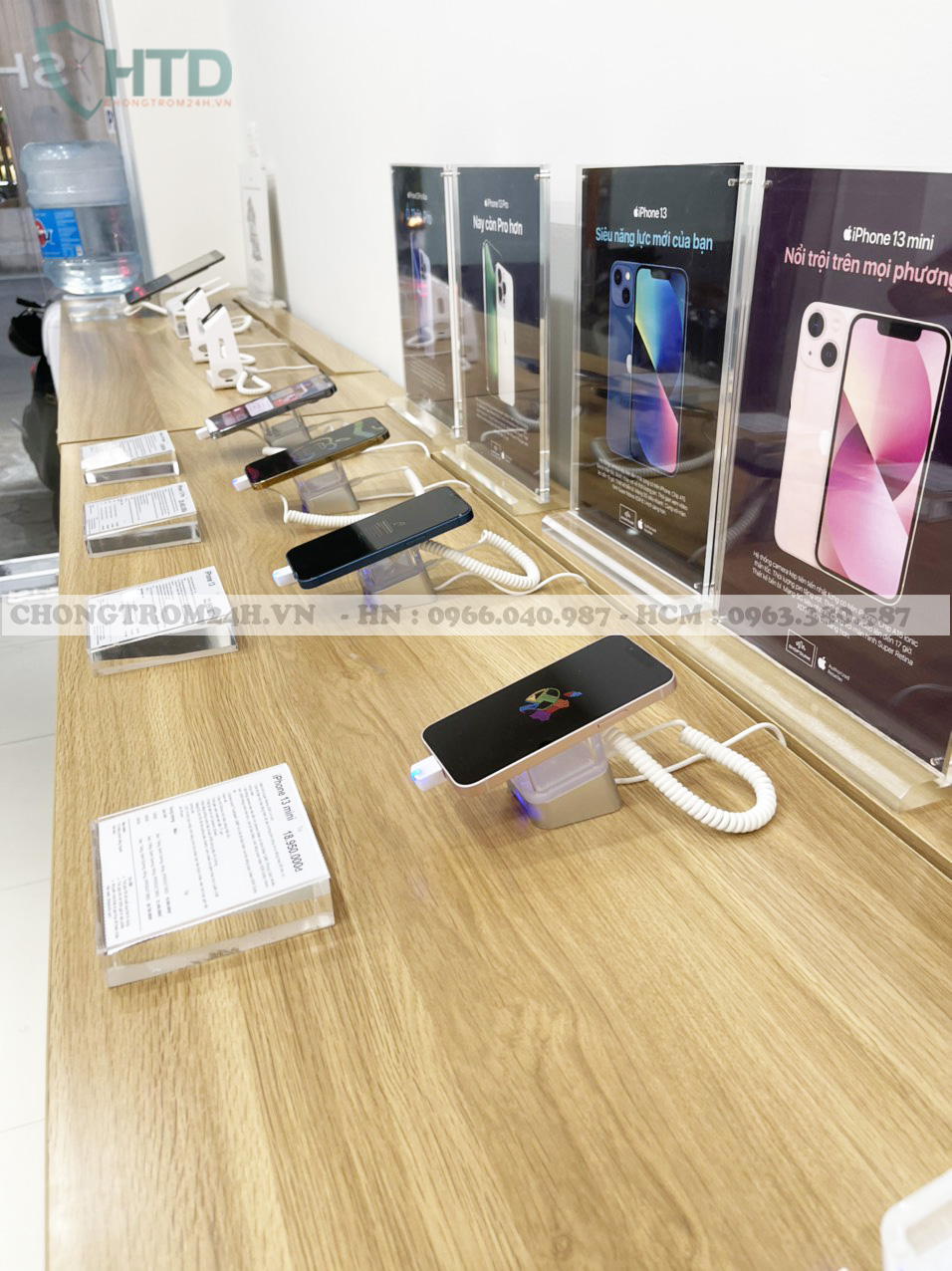 Chống trộm điện thoại trưng bày tại shopdunk
