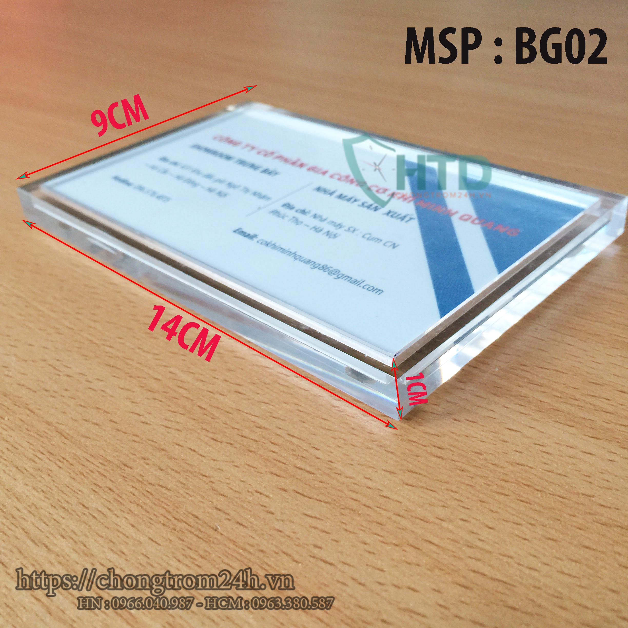 ĐẾ MICA KẸP BẢNG GIÁ NẰM BG02