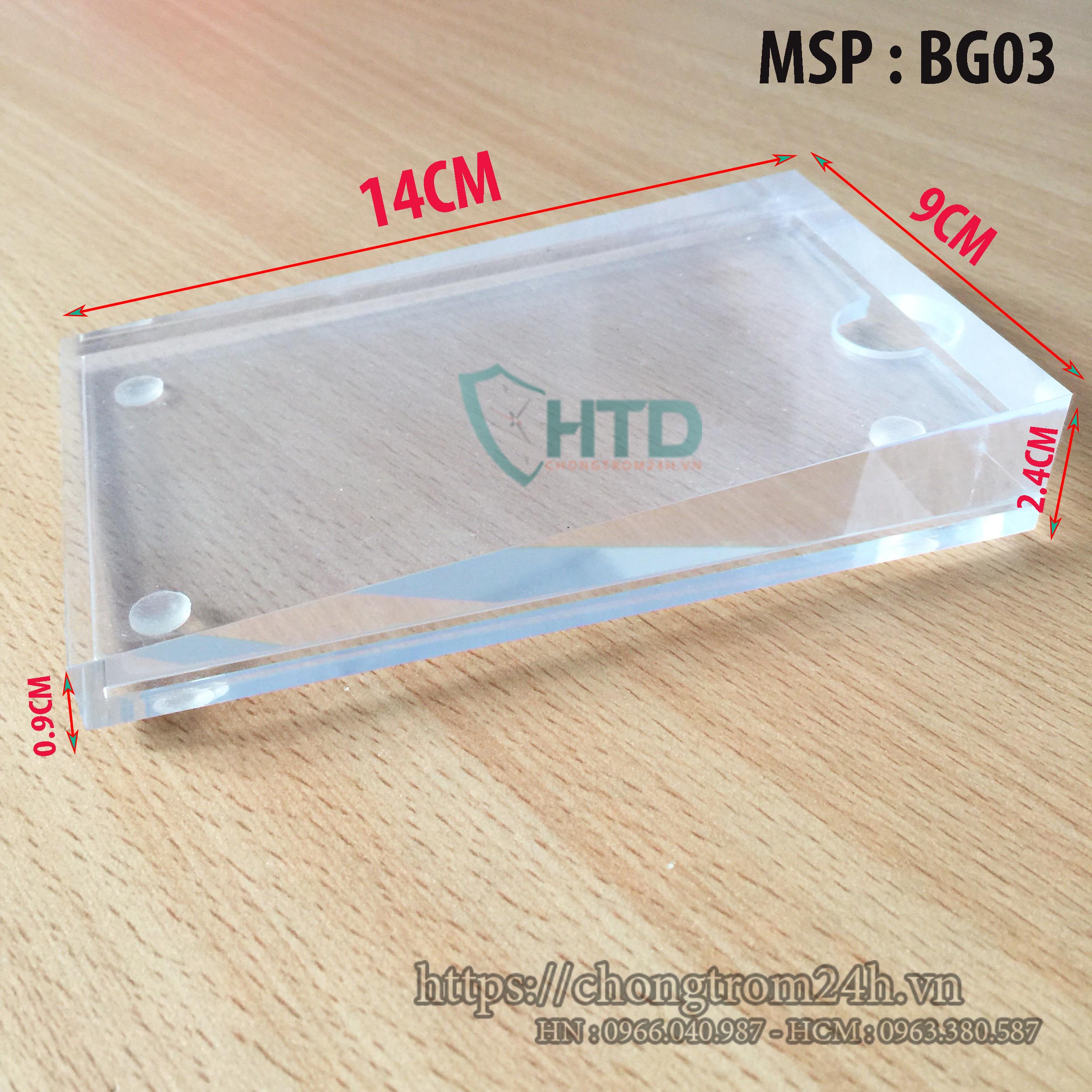 ĐẾ MICA KẸP BẢNG GIÁ NẰM BG03