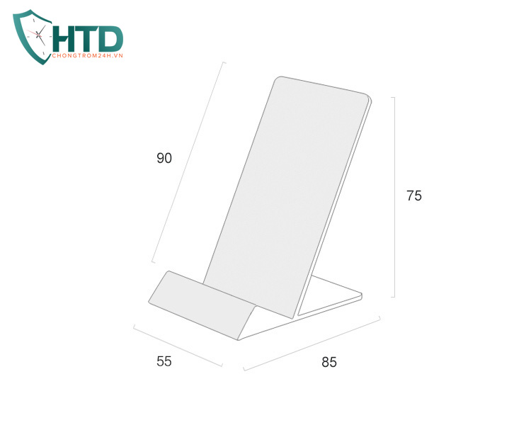 kích thước chi tiết kệ mica