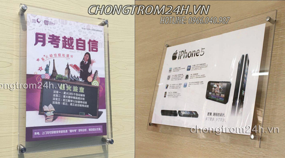 Poster mica treo tường sang trọng dễ dàng thay đổi nội dụng