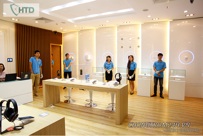 Chống trộm điện thoại trưng bày