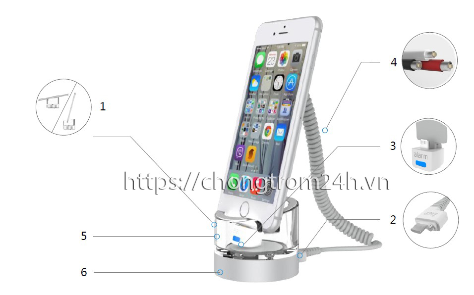 chan de trung bay dien thoai