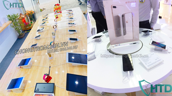 Thiết bị chống trộm điện thoại trưng bày