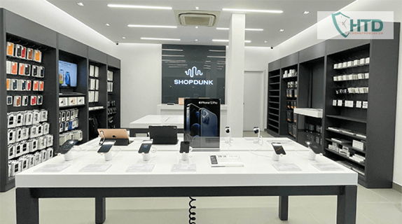 chống trộm điện thoại trưng bày