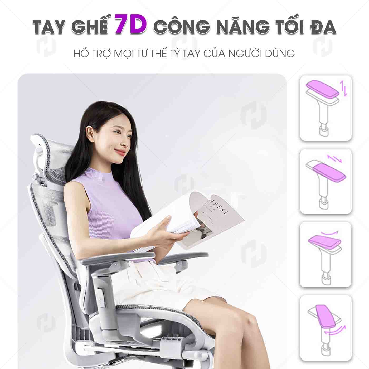 Ghế công thái học HTD-X360 giải pháp bảo vệ cột sống
