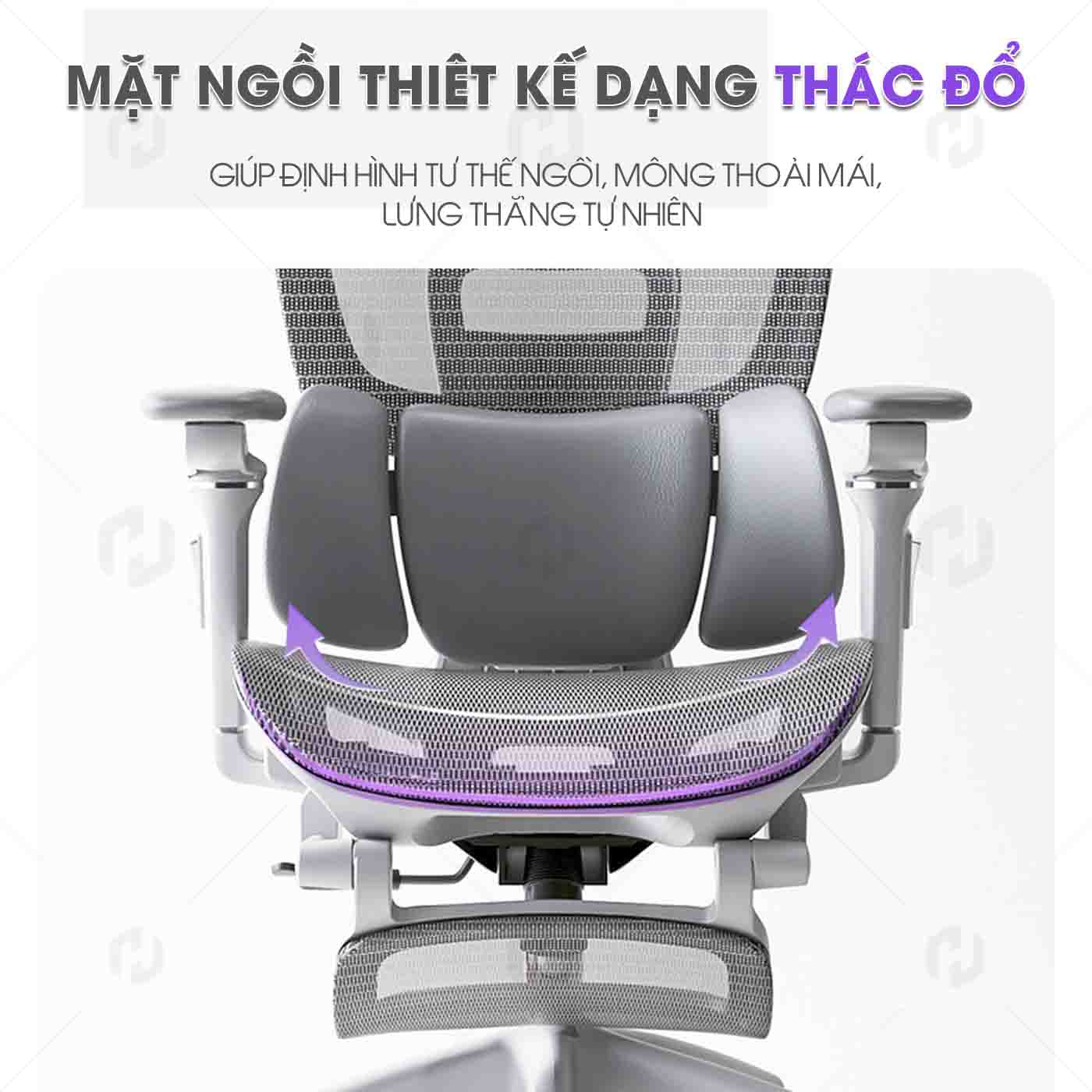Ghế công thái học HTD-X360 giải pháp bảo vệ cột sống