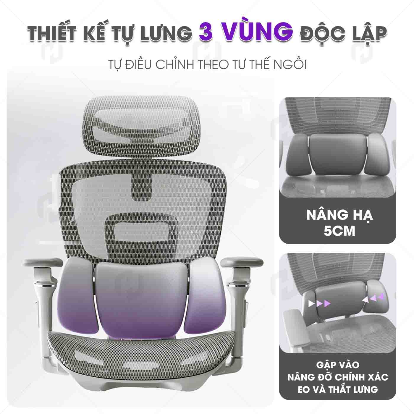 Ghế công thái học HTD-X360 giải pháp bảo vệ cột sống