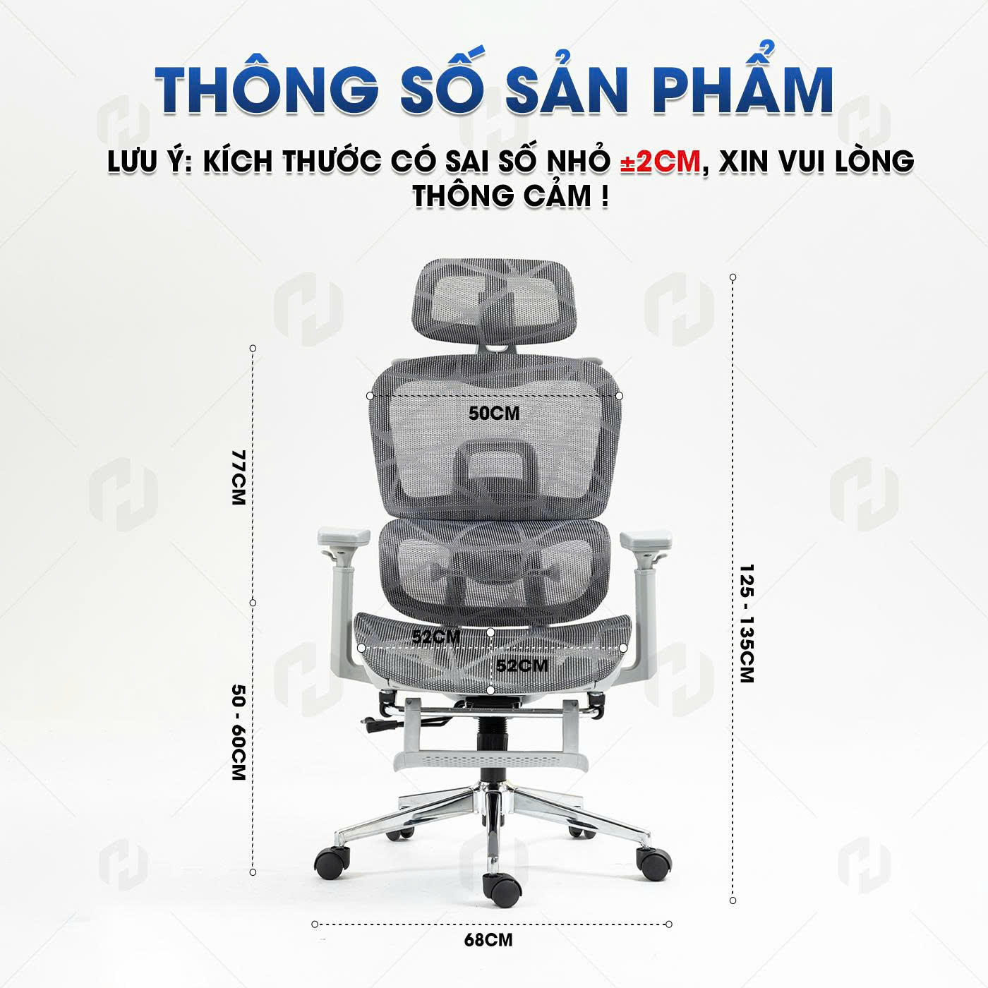 Ghế công thái học full lưới HTD-LS900 Chống đau lưng