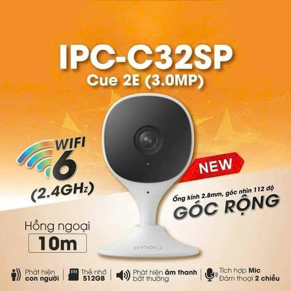 Camera Wifi trong nhà IMOU Cue C32 3MP (IPC-C32SP/ IPC-C32EP)