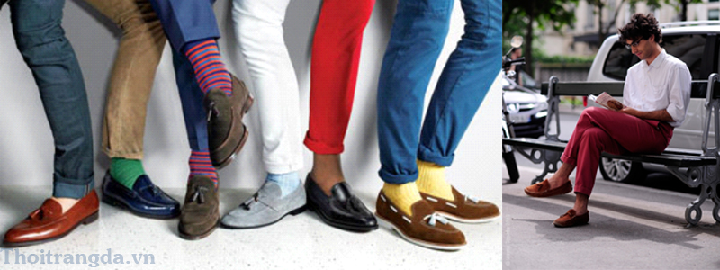 Cách phối đồ với giày lười nam