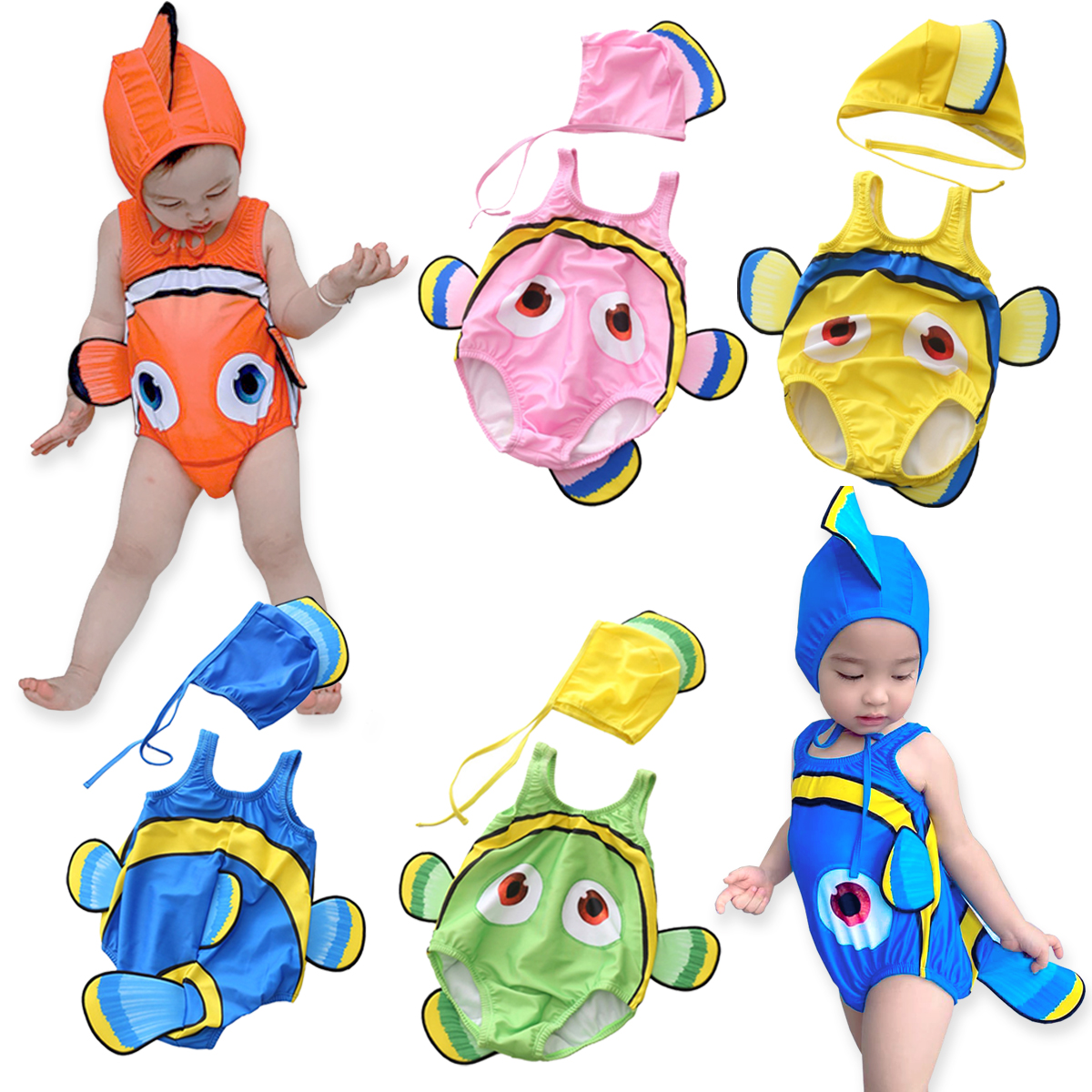 Đồ bơi cho bé sơ sinh cá nemo dưới 2 tuổi TPHCM