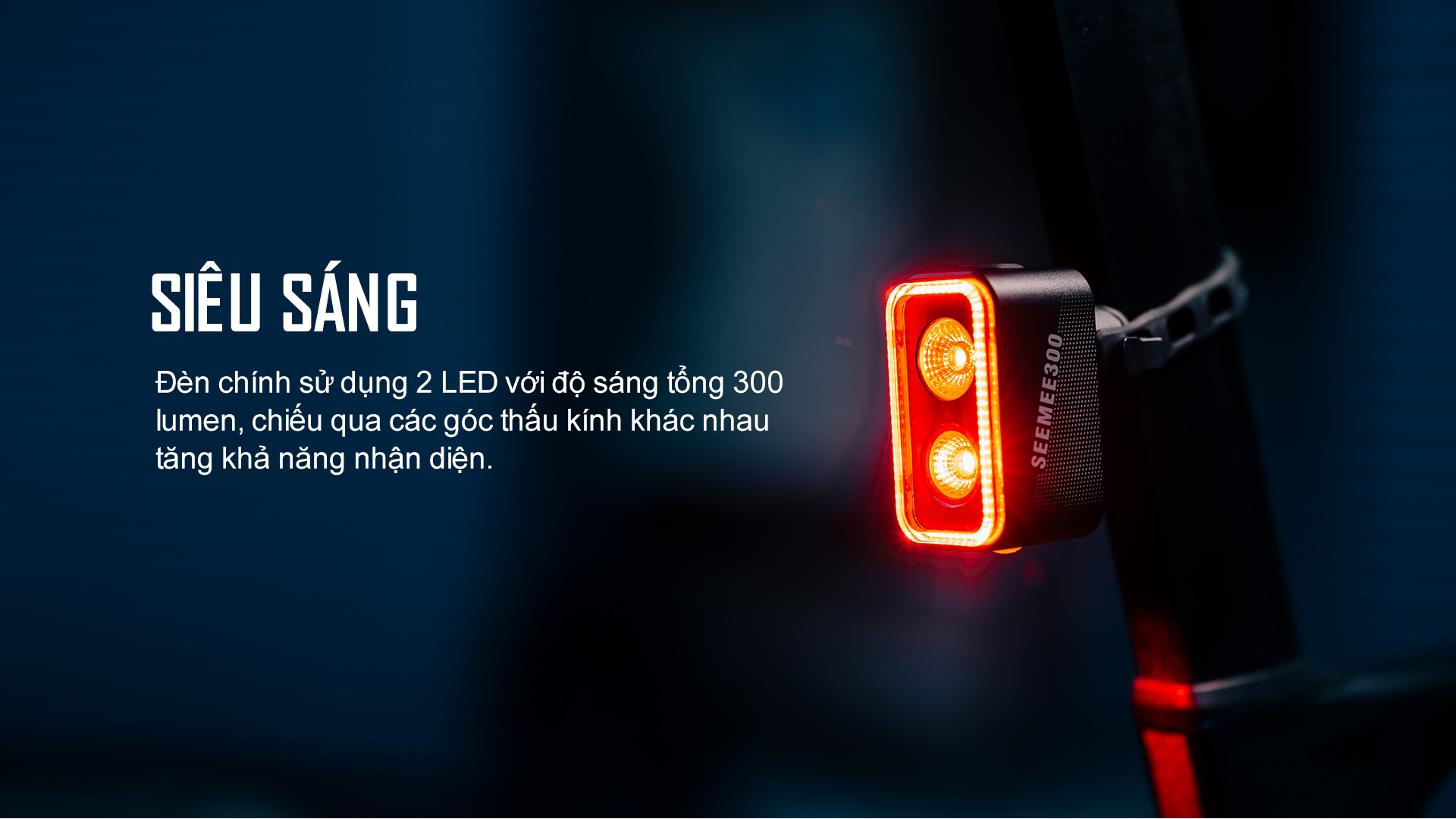 Đèn hậu xe đạp MAGICSHINE SEEMEE 300 độ sáng 300 lumen pin 1600mAH