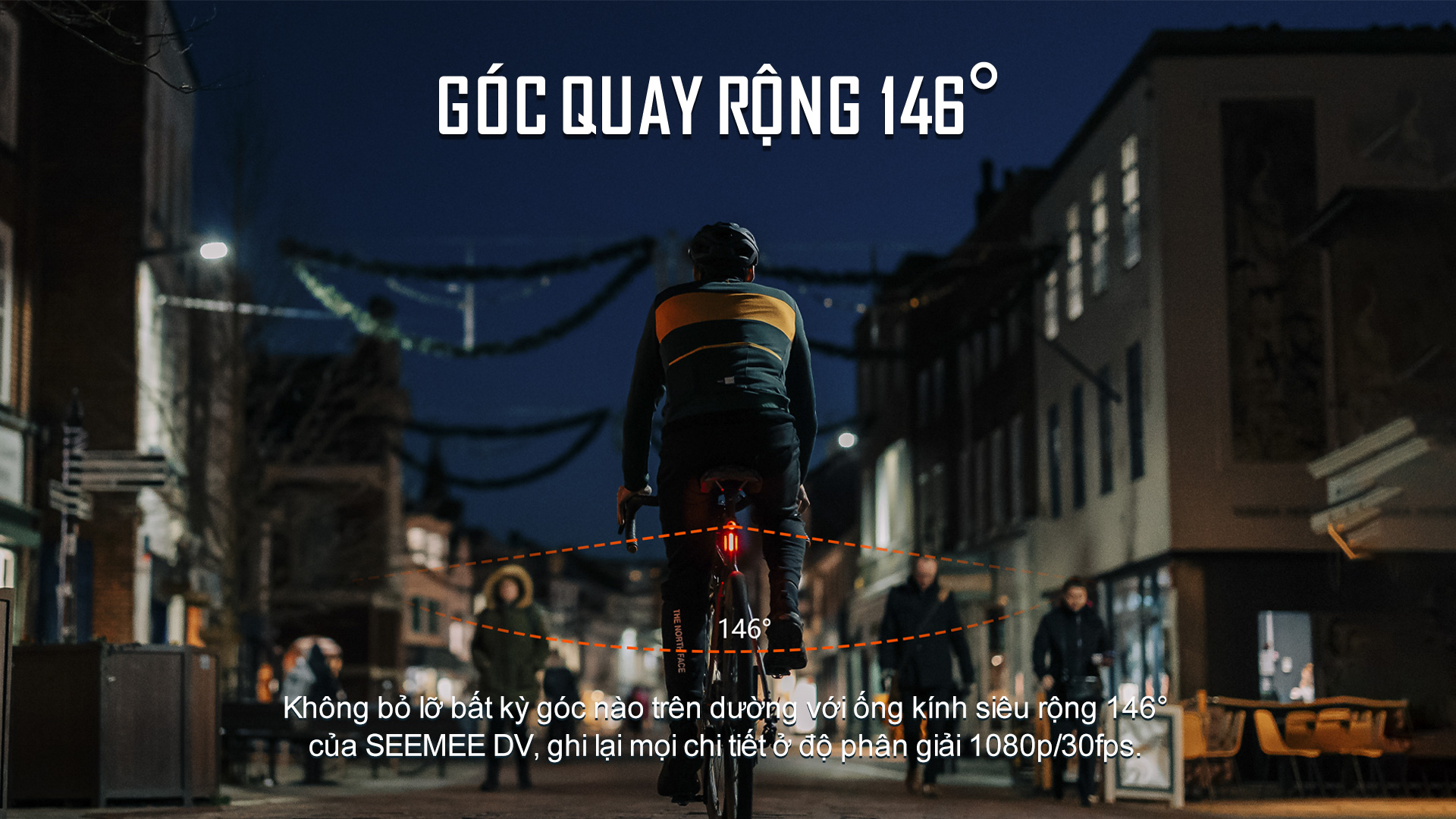 Đèn hậu xe camera MAGICSHINE SEEMEE DV độ sáng 30 lumen goc chiếu 146 độ